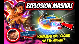 ¡ES IMPOSIBLE DETENER A ESMERALDA FULL DAÑO ESMERALDA TOP 1 GLOBAL 925 WINRATE  MOBILE LEGENDS [upl. by Teri3]