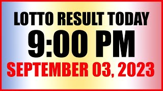 Lotto Result Today 9pm Draw September 3 2023 Swertres Ez2 Pcso [upl. by Eannyl]