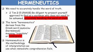 Bible Interpretation Hermeneutics [upl. by Caren]