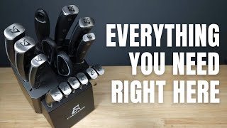 BEST BUDGET ALL IN ONE KNIFE BLOCK AMAZON 15 PIECE SET COQUUS AID FULL REVIEW [upl. by Atiruam640]