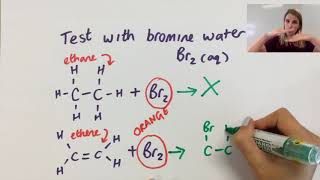 Test for unsaturation  double bonds  alkene in a hydrocarbon GCSE organic [upl. by Ahsinel]