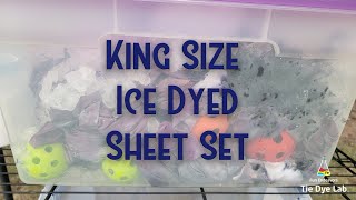 Tie Dye Designs King Size Sheet Set Ice Dyed [upl. by Aloke]