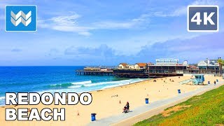 Walking tour of Redondo Beach Pier in South Bay Los Angeles California 【4K】 [upl. by Oilut]