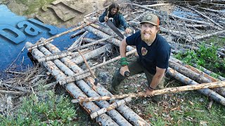 Bushcraft Survival Raft Part 1 Day 27 of 30 Day Survival Challenge Canadian Rockies [upl. by Neelear]