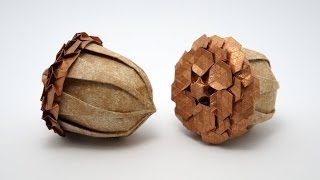 Origami Acorn Beth Johnson  Spread Hex Tessellation Eric Gjerde [upl. by Adranoel867]