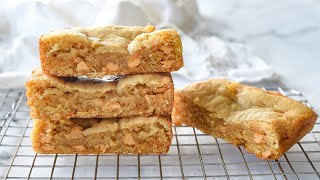 Butterscotch Blondies Recipe  Small Batch [upl. by Sinnej]