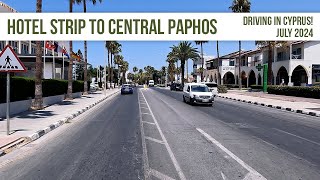 The Hotel Strip To Central Paphos [upl. by Bradshaw]