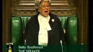 House of Commons  Betty Boothroyd  Im sick and tired of you [upl. by Atenahs]