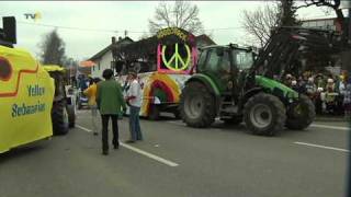 Lokalpolitik Musik und Fasnachtskamellen Großer Faschingsumzug in Pforzen [upl. by Laenej]