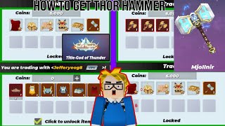 New Thors Hammer and Strong Armor and TitleGod of Thunder in Skyblock BlockmanGo [upl. by Aniretak]