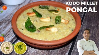 Millet Pongal  How to Make Millet Pongal  Pongal Special  Kodo Millet Recipe  Chef Sahajan [upl. by Eicnan412]