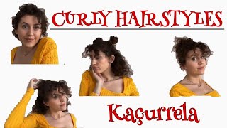 EASY CURLY HAIRSTYLES MODELE PER FLOKE KACURRELA  NINA POCI [upl. by Saudra]