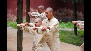 Shaolin Master Shi De Feng Teaching Students in China [upl. by Aketahs494]