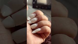 Nail Extension 😱😱 nailextension nailreview nailremover nails whitenails shorts acrylicnails [upl. by Adamo285]