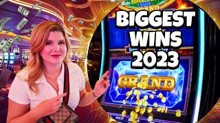 Our BIGGEST Slot Jackpots and Wins of 2023 [upl. by Nomyt823]