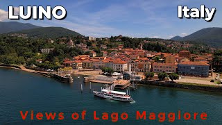 Lago Maggiore Italia LUINO Lake side Drone 4k [upl. by Nicholson]