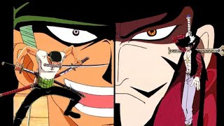 Zoro Vs Mihawk Full Fight English Dub [upl. by Aliemaj]