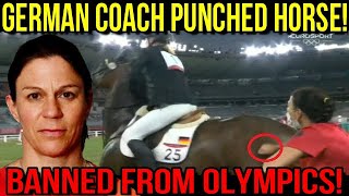 German Coach Punched Horse And Kicked Out Of Tokyo Olympics [upl. by Notsew]