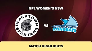 NPL Womens NSW Round 17 Highlights – Blacktown Spartans v Illawarra Stingrays [upl. by Ynohtnanhoj]