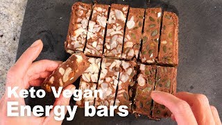 Raw keto vegan energy bars No bake [upl. by Suinuj571]