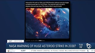 Fact or Fiction NASA warning of huge asteroid strike in 2038 [upl. by Repotsirhc]