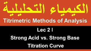 Titrimetric Methods of Analysis ǀ Lec 2 ǀ Strong Acid vs Strong Base Titration Curve [upl. by Soluk]