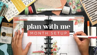 AUGUST PLAN WITH ME  Monthly Layout amp Overview Pages Setup in a Classic Happy Planner [upl. by Christianna974]