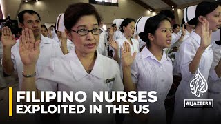 US health worker shortage Filipino nurses say they are being exploited [upl. by Luana]