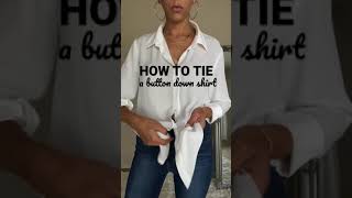 HOW TO TIE A BUTTON DOWN SHIRT fashionhack [upl. by Atila]