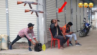 Fake Firing PRANK  Fake GUN shot PRANK on Public Awesome Reaction Part 3 By  ComicaL TV [upl. by Negroj]