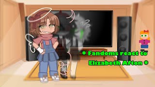 Fandoms react to elizabeth afton   38  read desc [upl. by Xel313]