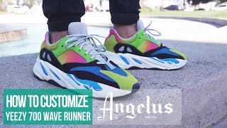 How to Customize Yeezy Boost 700 Wave Runner  Angelus Paint  Custom Shoes [upl. by Hamfurd631]