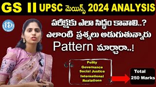 UPSC 2024 Mains GS Paper 02 Detailed Analysis in Telugu UPSC మెయిన్స్ తెలుగు by Usha Rathod topic [upl. by Seilenna]