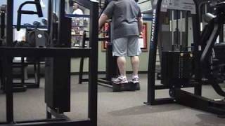 600 x 10 reps Calf Machine Shoulder Shrug [upl. by Aleihs]