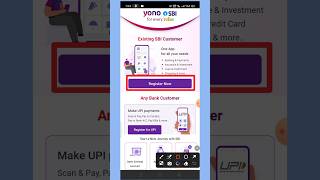 How to register yono sbi app  SBI yono new registration  yono app kaise register kare shorts [upl. by Lerred]