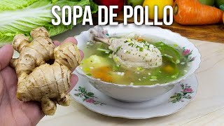 SOPA DE POLLO CON JENGIBRE [upl. by Oni]