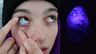 Trying Contacts for the First Time  UV Light Test  First Impression [upl. by Jak969]