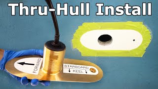 How to Install a Fish Finder Thru Hull Transducer FULL InDepth DIY [upl. by Hanikahs]