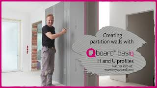 Creating partition walls with Qboard basiq H and Uprofiles [upl. by Kathrine]