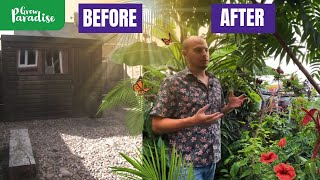 Tropical garden design amp build  4 years in 5 minutes [upl. by Guidotti]