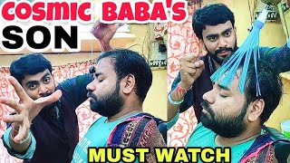 Cosmic baba head massage by Baba Sens Son  Junior baba sen  ASMR  Indianbarber  COSMIC MASSAGE [upl. by Laurena]