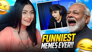 AJJUBHAI FUNNIEST amp NAUGHTY MEME REACTIONMODI JI SINGING 18 MEME REACTION FtTotalGaming093 [upl. by Tenner]