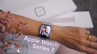 Apple Watch Series 7 STARLIGHT unboxing  impressions [upl. by Oleg253]