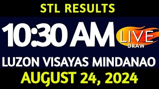 Stl Result Today 1030 am draw August 24 2024 Saturday Luzon Visayas and Mindanao Area LIVE [upl. by Merriman822]