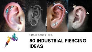 80 INDUSTRIAL PIERCINGS IDEAS 2019 [upl. by Valene]