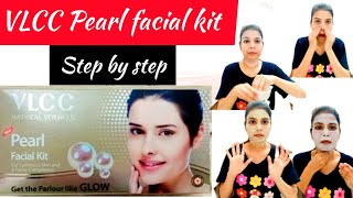 How to use VLCC pearl facial kit step by step l Best facial kit l Facial at home in 15 min [upl. by Westfall]