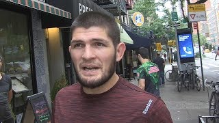 UFC Champ Khabib Says Hell Fight Conor McGregor In the Street [upl. by Alesi]