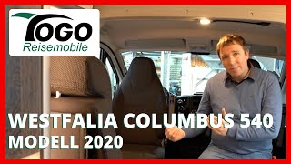 ❤️❤️ WUNDERKASTEN ➡️WESTFALIA COLUMBUS 540 Aufstelldach Hubdach Wohnmobil  2020  TOGO REISEMOBILE [upl. by Lexy579]