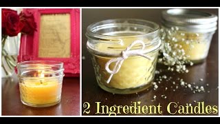 Easy 2 Ingredient Candles  How to Make DIY Candles [upl. by Junina]