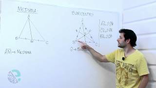 Mediana e baricentro em um triângulo [upl. by Lenee]